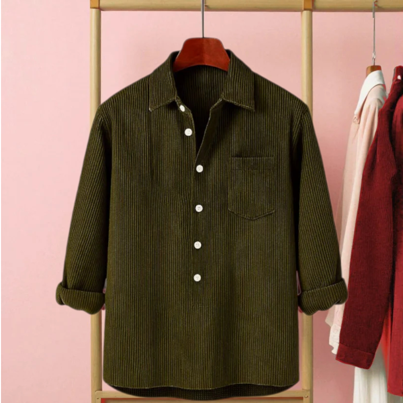 Luxury Full Sleeve Cord Katua -Olive