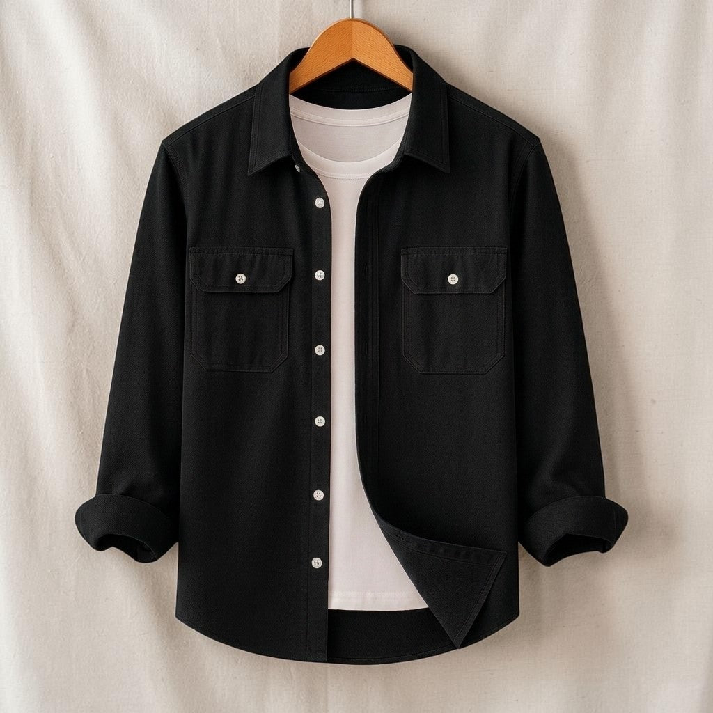 Two Pocket Black Color Shirt