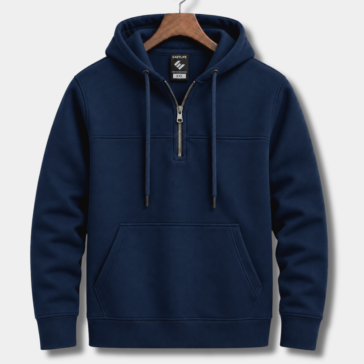 Classic Half-Zip Hoodie - Navy