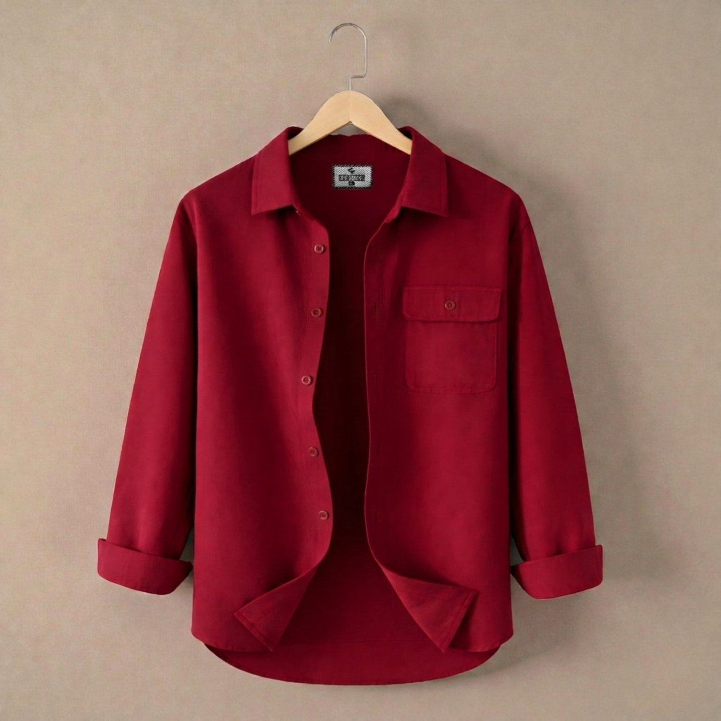 Single Pocket Casual Shirt - Marron