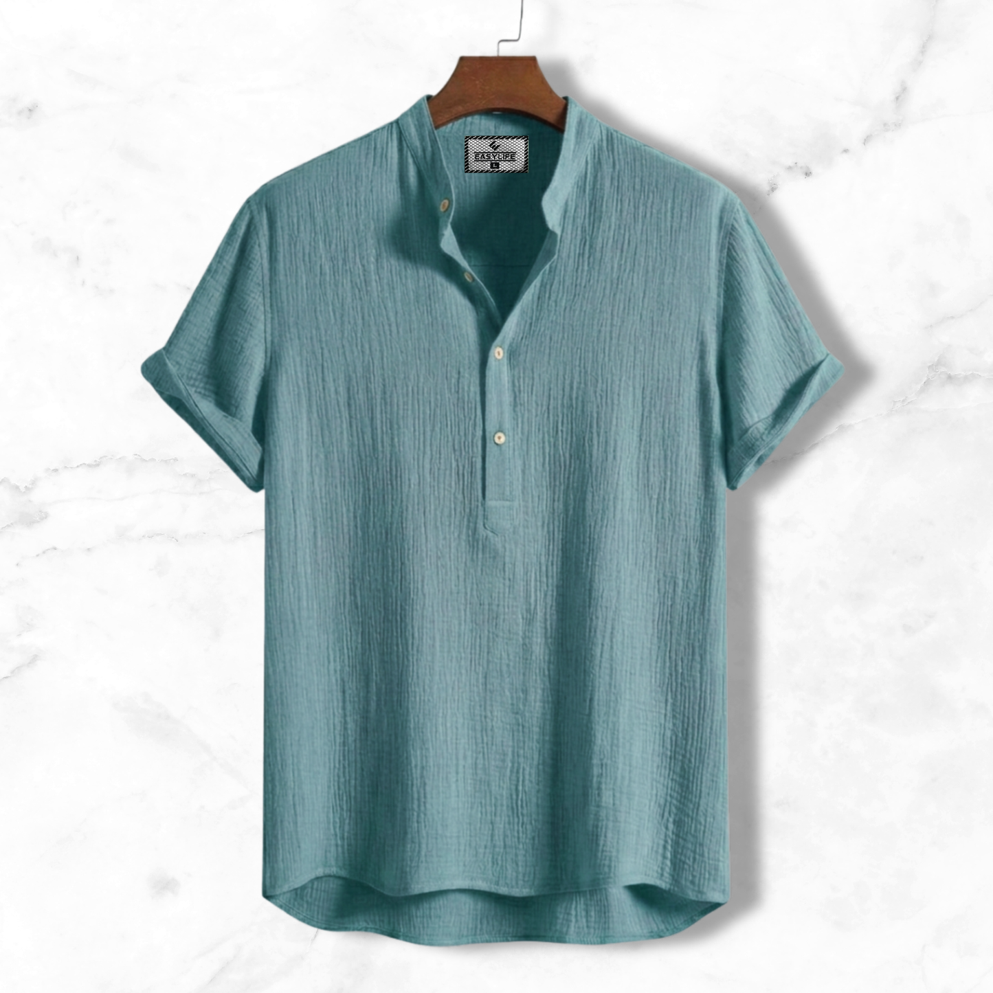 China Cotton Half Sleeve Katua - Sea Green