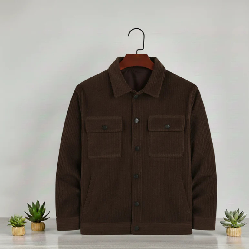 Men's Corduroy Light Weight Jackets - Dark Chocolate