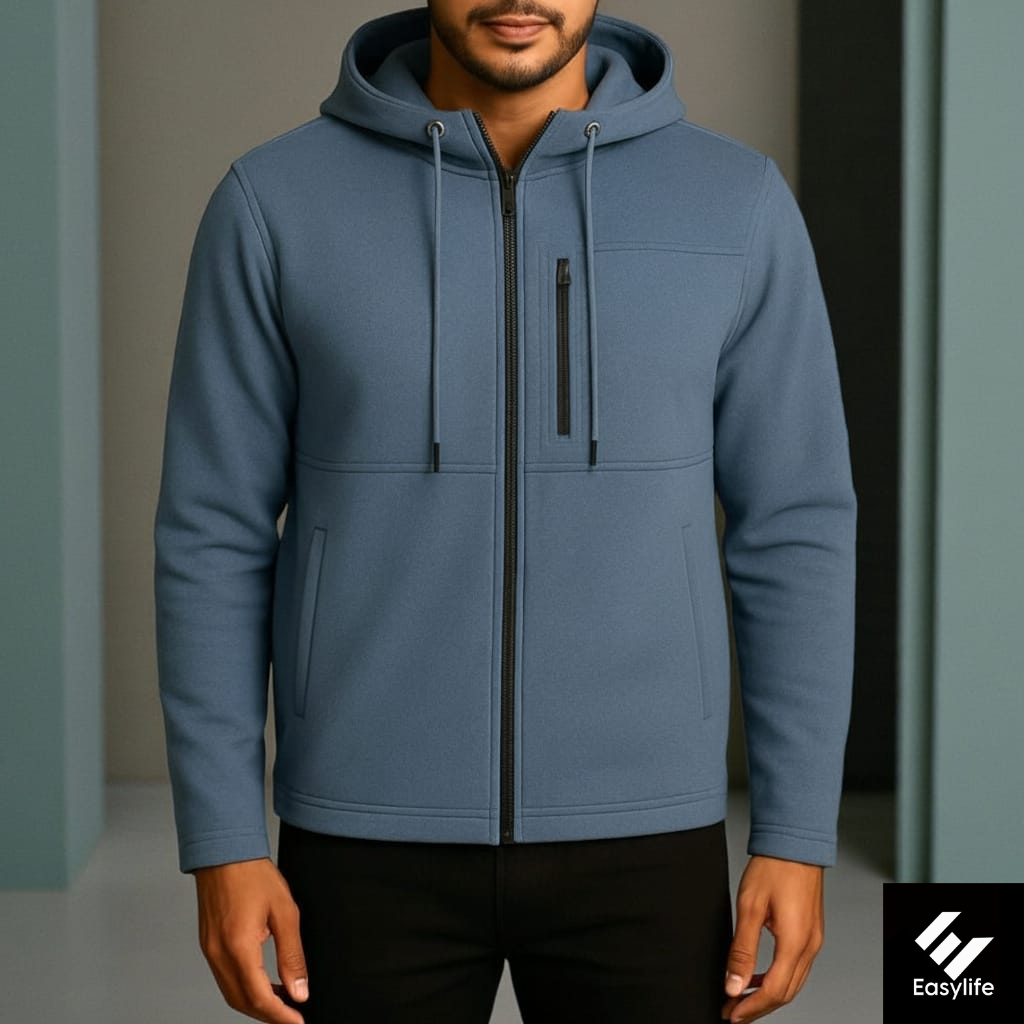 Men's Arms Full Zip Hooded Jacket - Sky