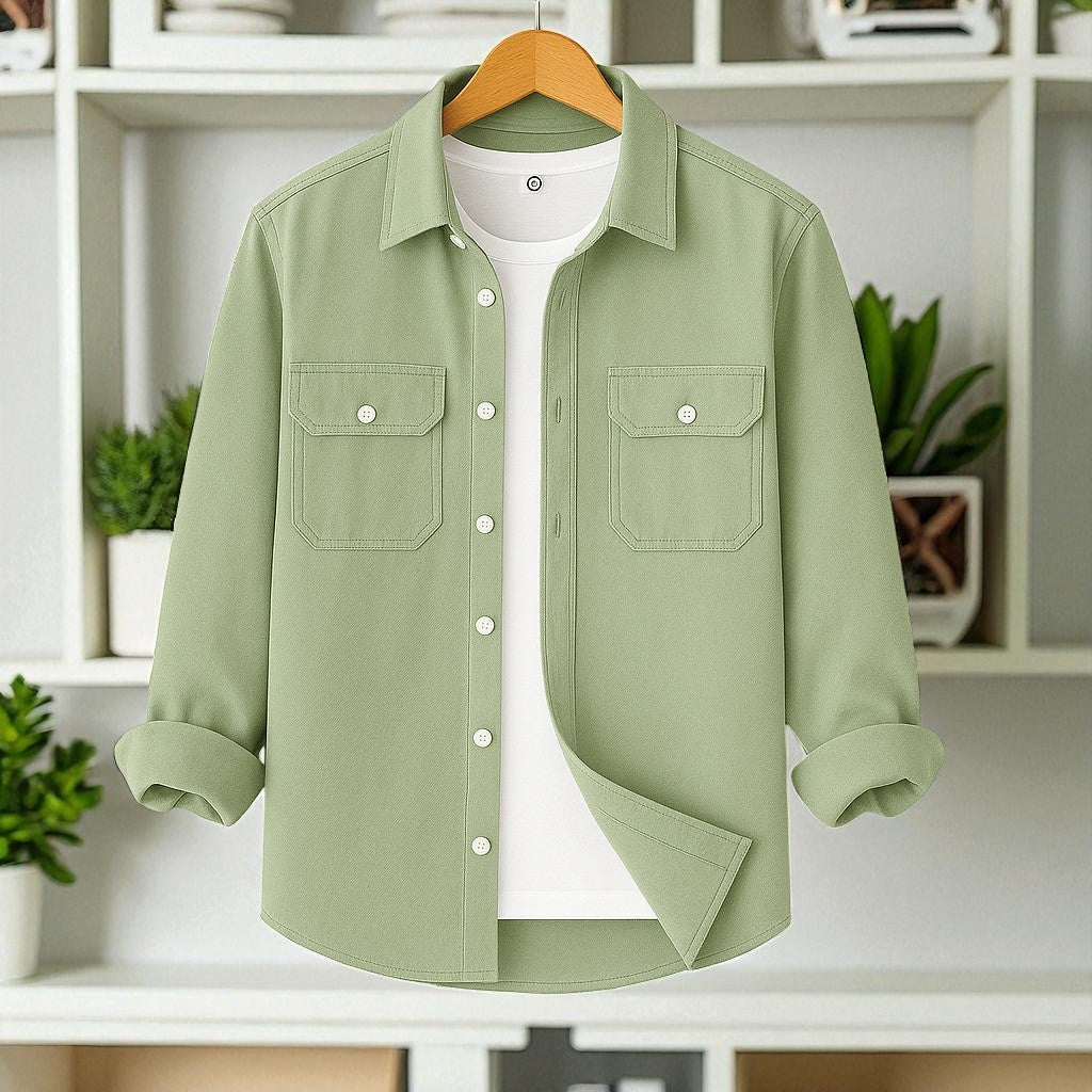 Tow Pocket Lemon Color Shirt