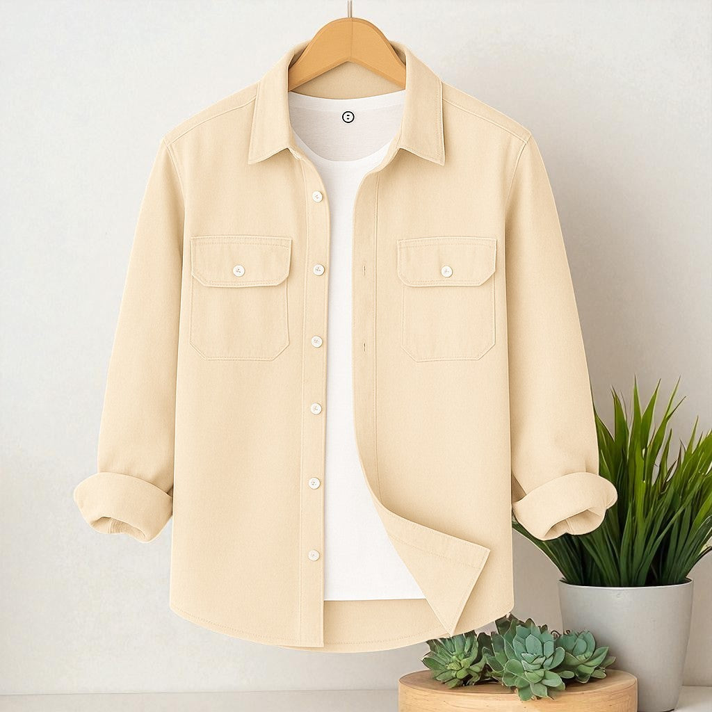 Two Pocket Cream Color Shirt
