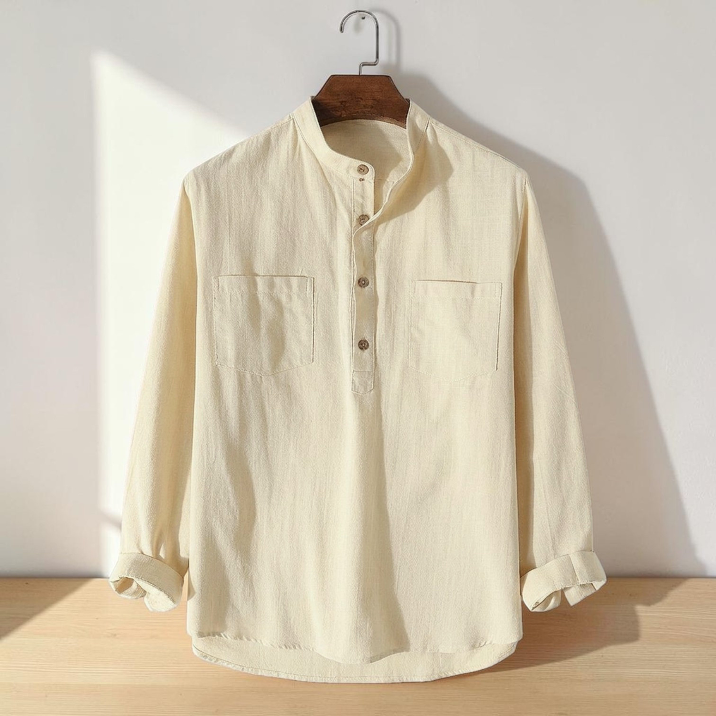 Two Pocket Full Sleeve Katua - Beige
