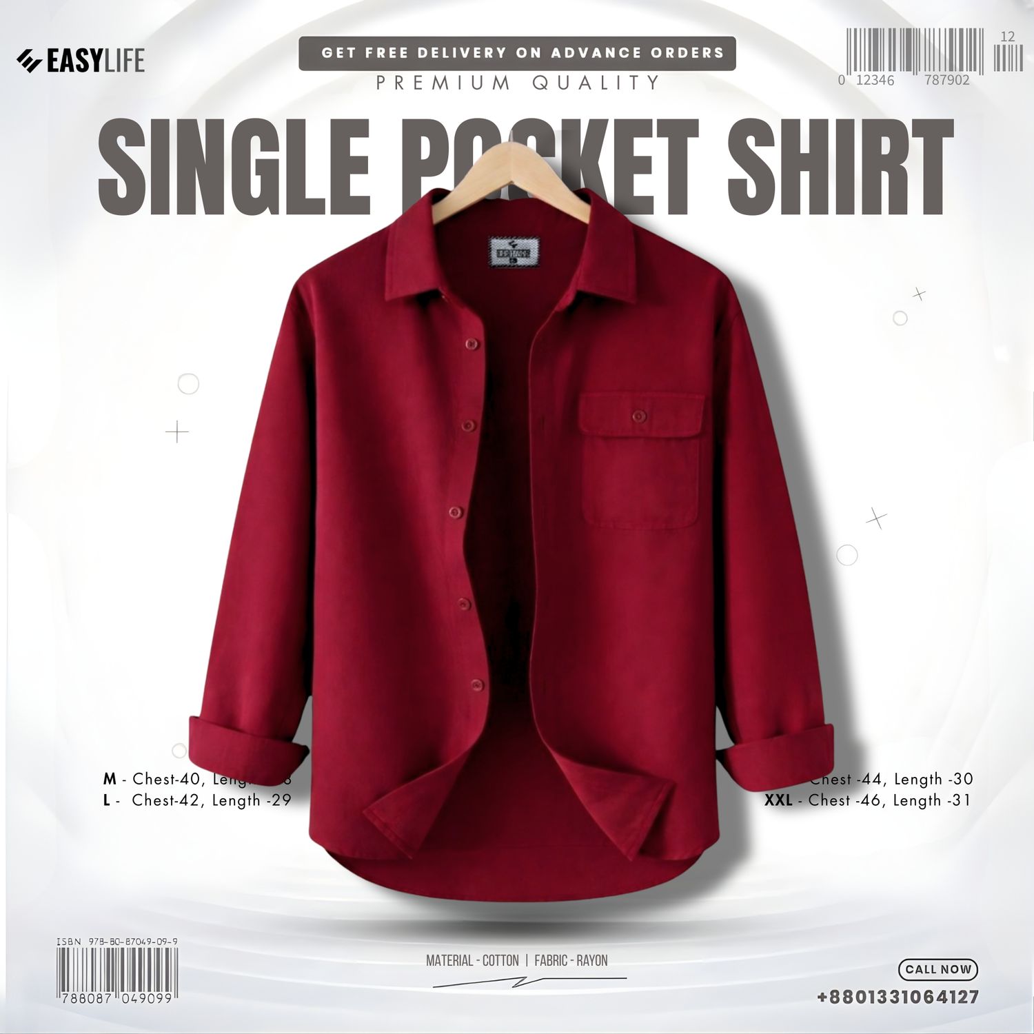 Single Pocket Casual Shirt