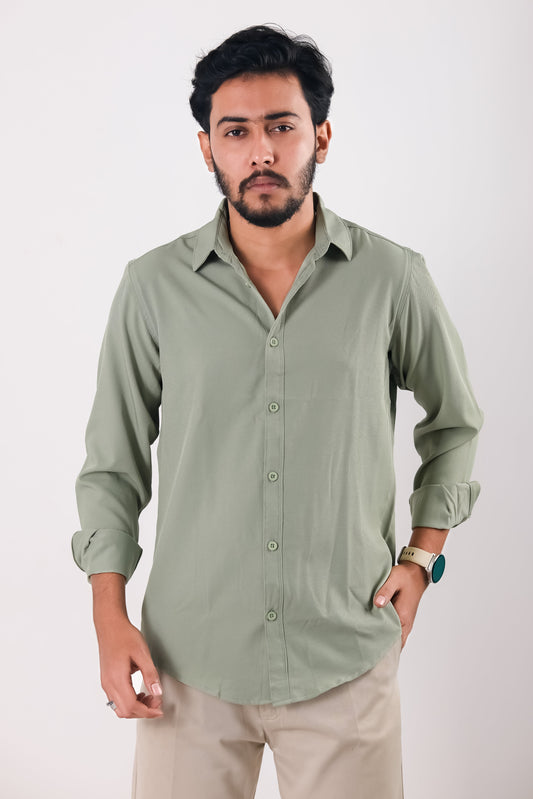 Cherry Cotton Shirt – Sage Green