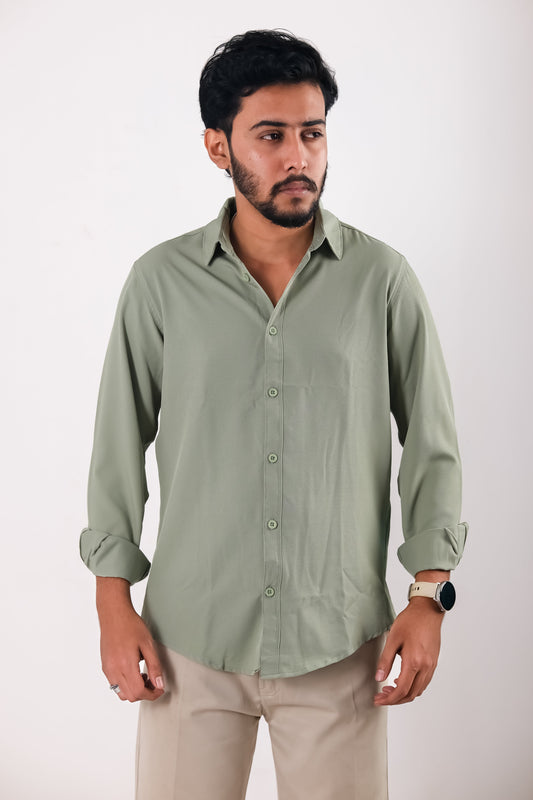 Cherry Cotton Shirt – Sage Green