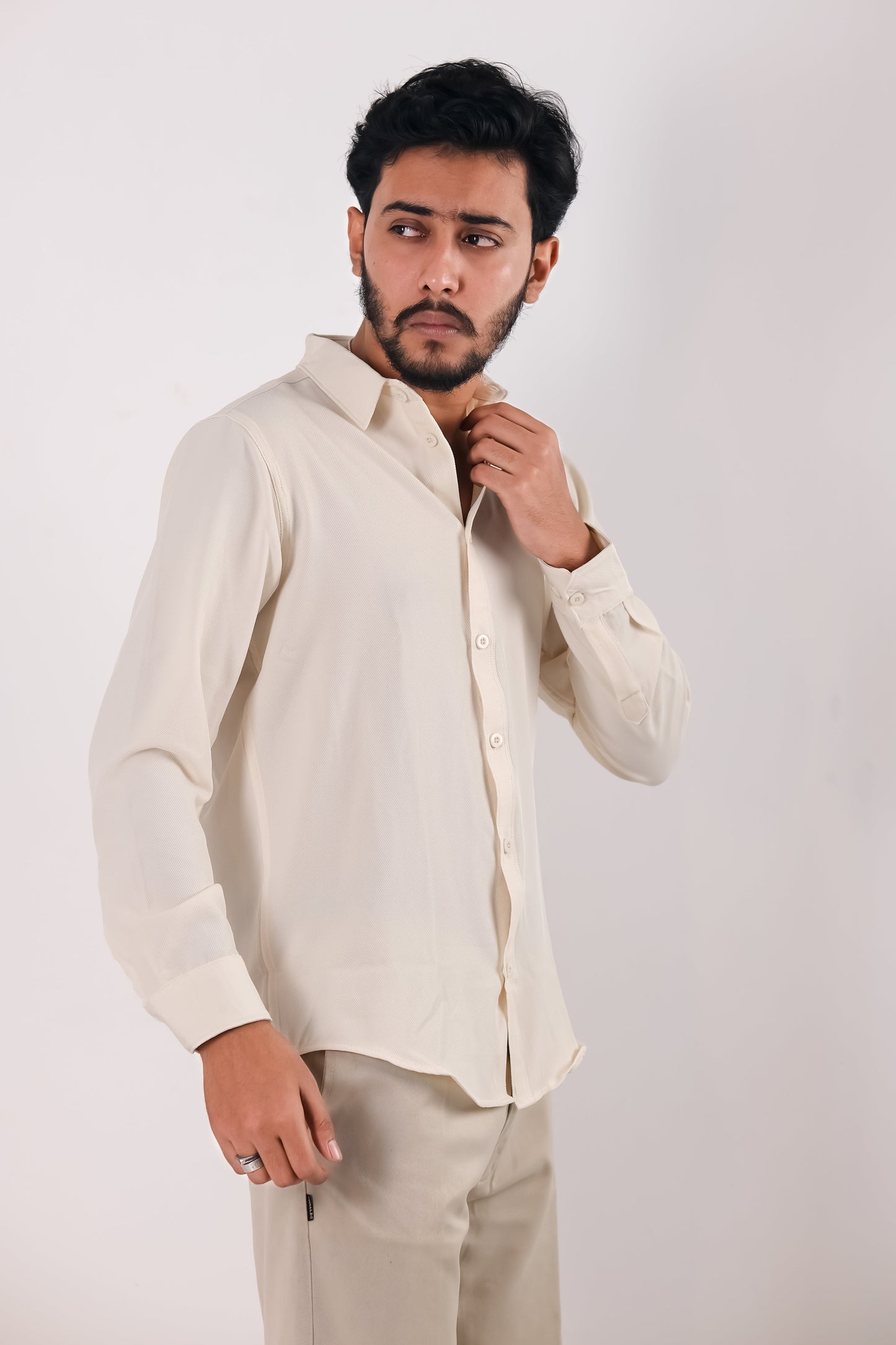 Cherry Cotton Shirt – Cream