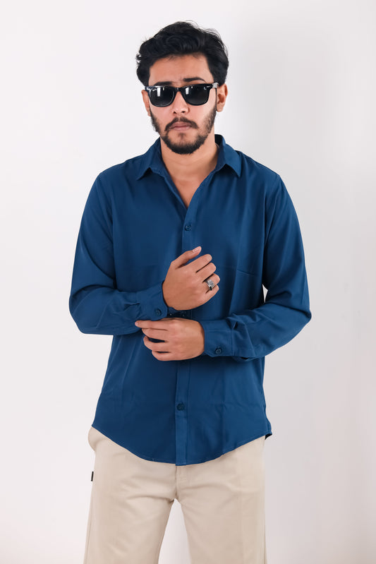 Cherry Cotton Shirt – Royal Blue