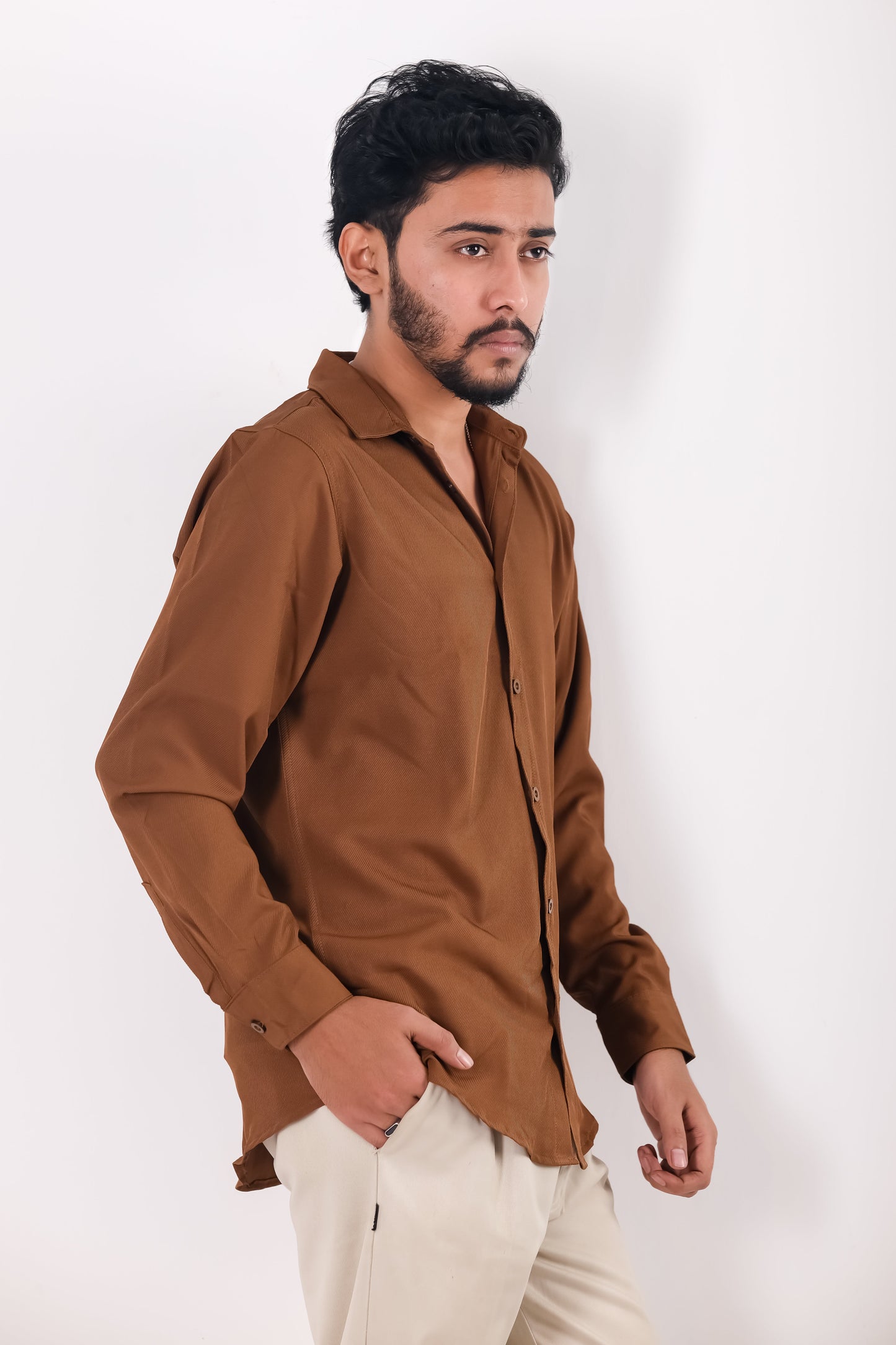 Cherry Cotton Shirt – Brown