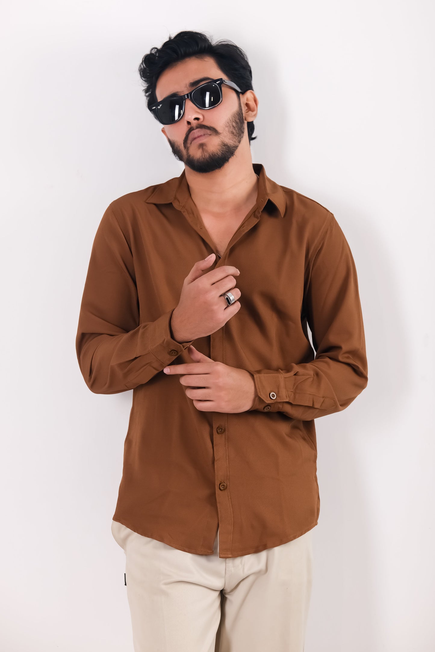 Cherry Cotton Shirt – Brown