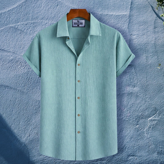 Zafran Half Sleeve Casual Shirt -Sea Green