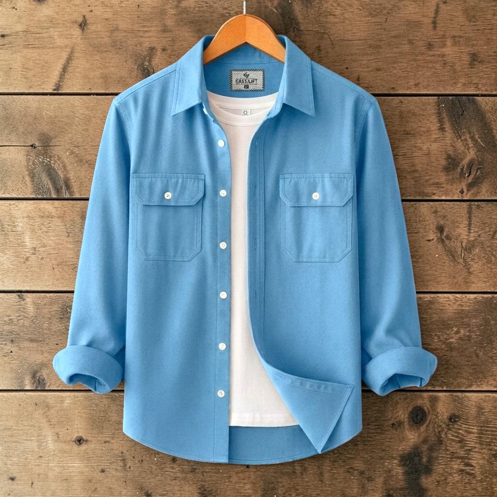 Two Pocket Lite Sky Color Shirt