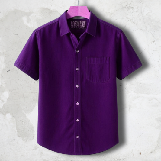 Short Sleeve Shirt - Purple