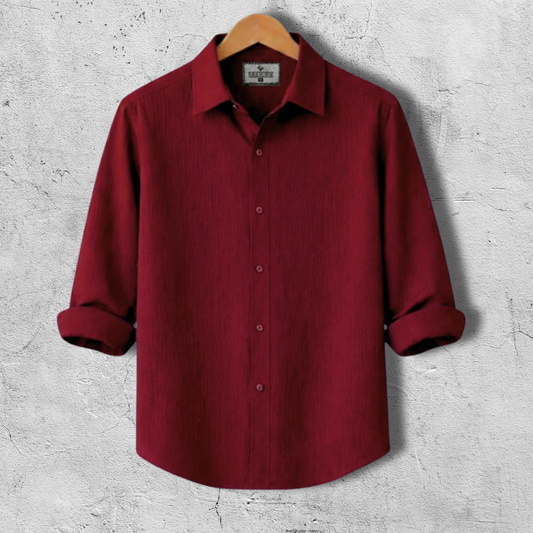 Zafran Full Sleeve Casual Shirt - Marron