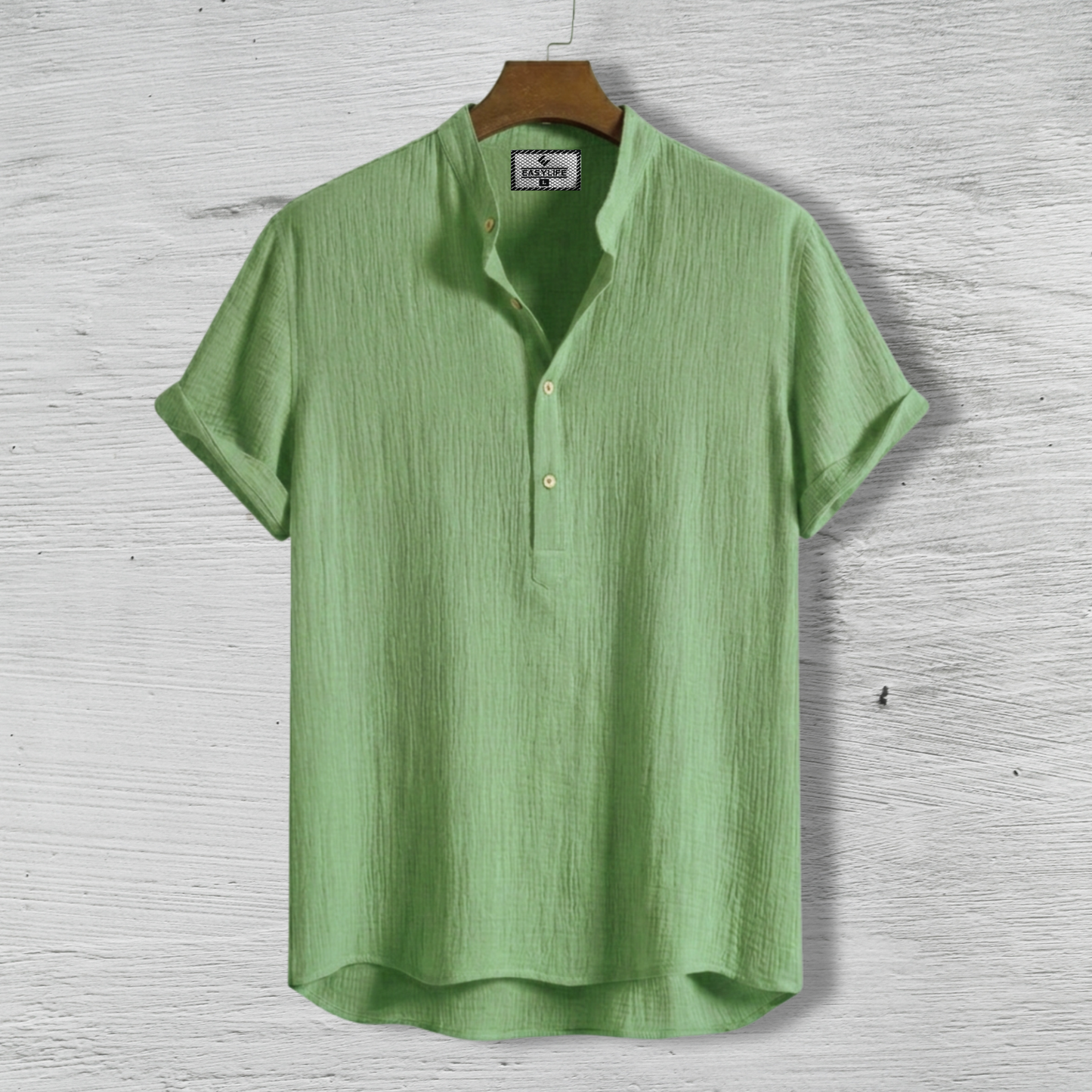 China Cotton Half Sleeve Katua - Lime