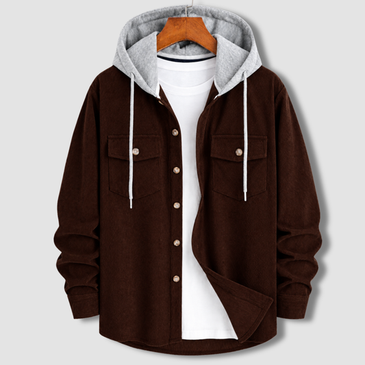 Signature Cord  Hoodie - Chocolate