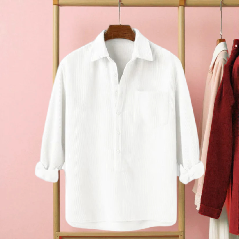 Luxury Full Sleeve Cord Katua -White