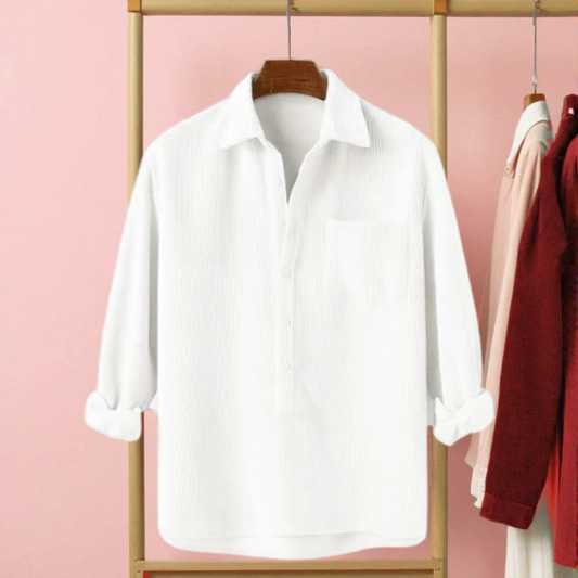 Luxury Full Sleeve Cord Katua -White