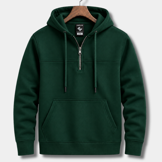 Classic Half-Zip Hoodie - Bottle Green