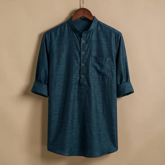 Signature Full Sleeve Katua - Petrol Blue