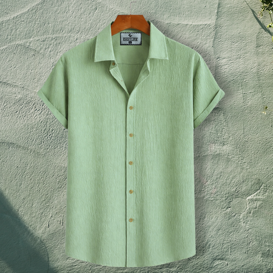 Zafran Half Sleeve Casual Shirt - Lemon