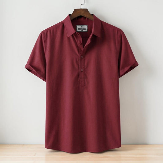 Half Sleeve Cotton Katua - Marron