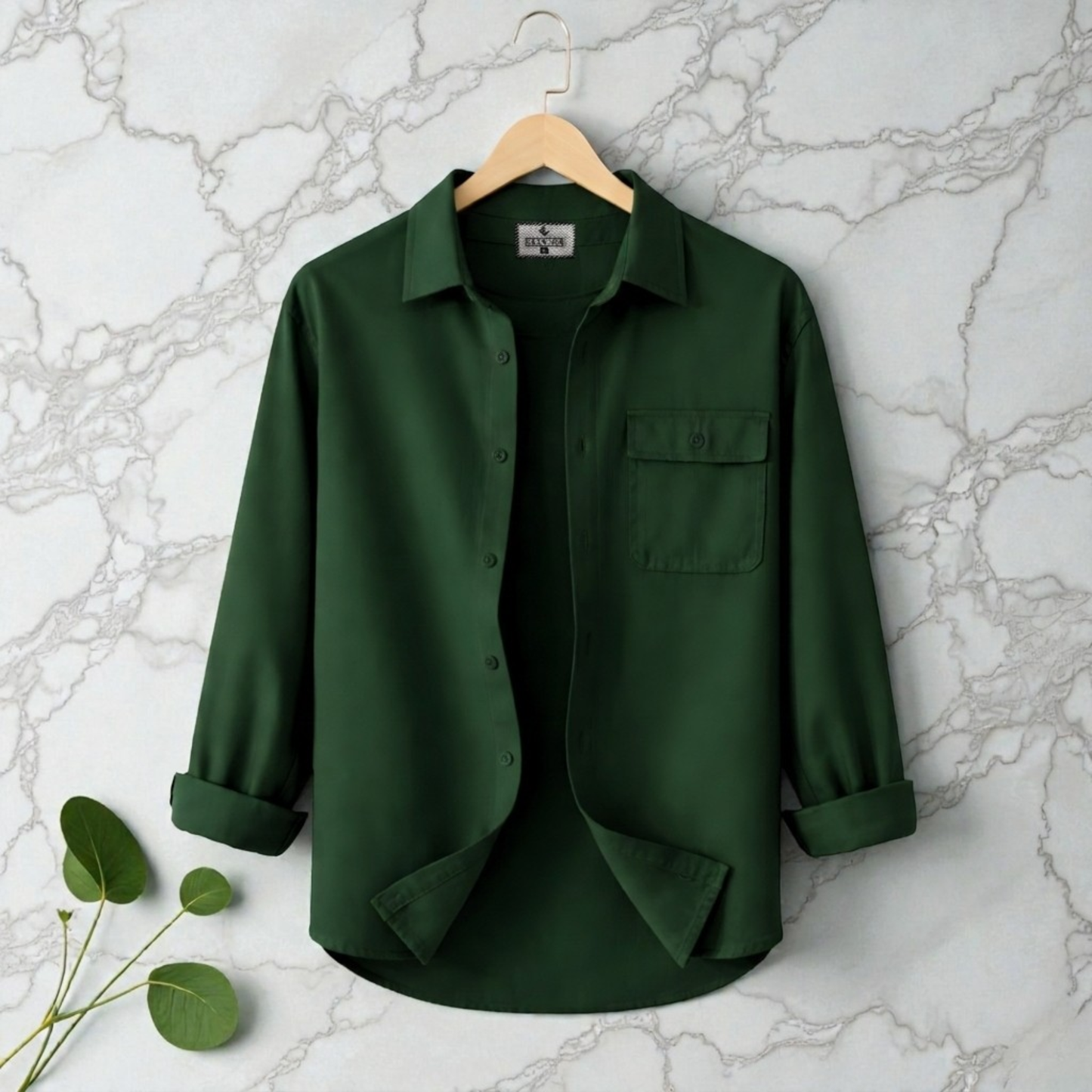Single Pocket Casual Shirt - Green