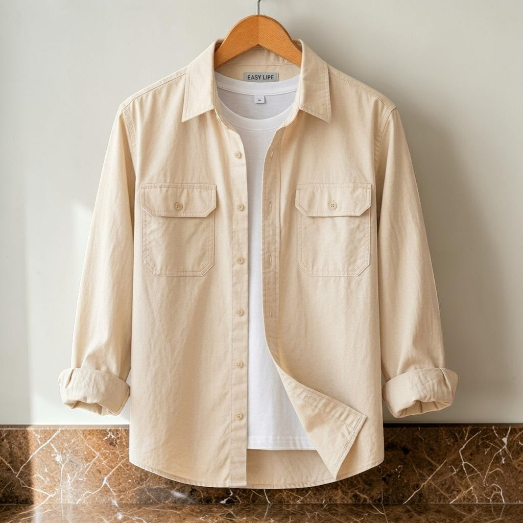 Two Pocket Cream Color Shirt