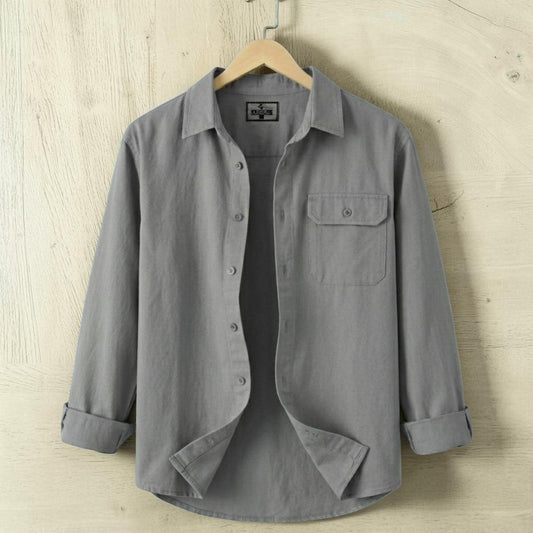Single Pocket Casual Shirt - Ash