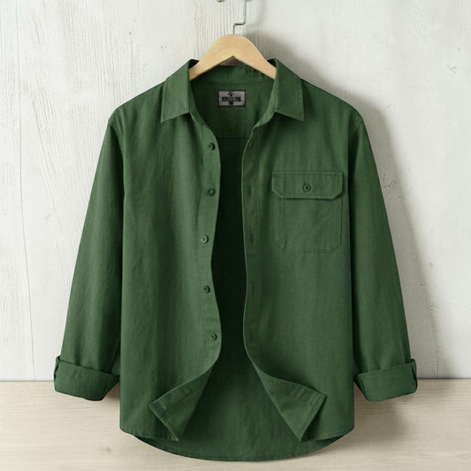 Single Pocket Casual Shirt - Green