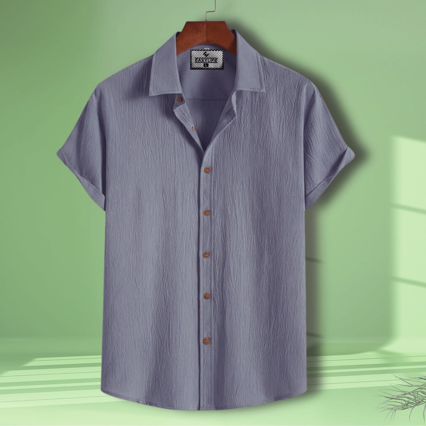 Zafran Half Sleeve Casual Shirt - Ash
