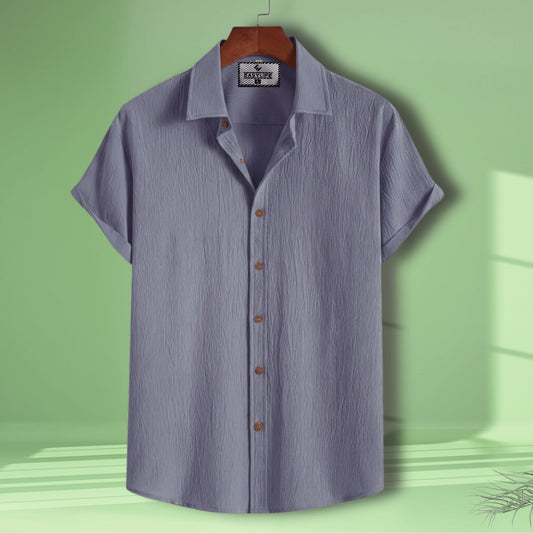 Zafran Half Sleeve Casual Shirt - Ash