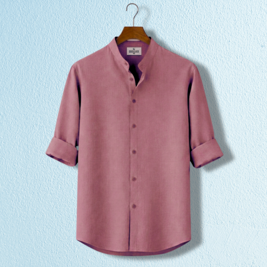 Zafran Band Collar Shirt - Onion