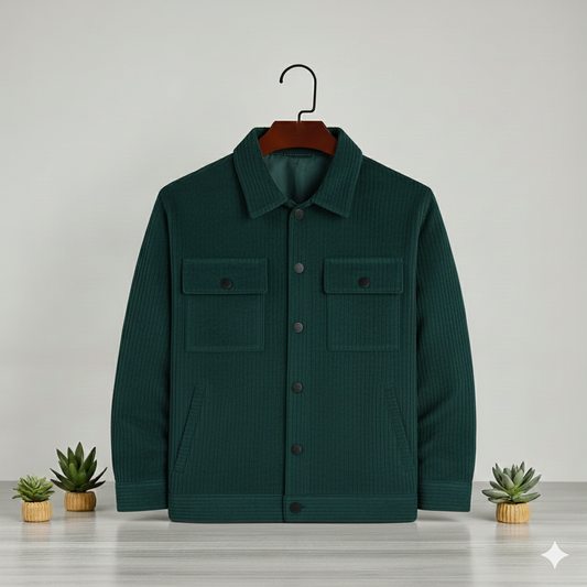 Men's Corduroy Light Weight Jackets -Bottle Green