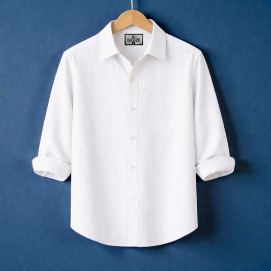 Zafran Full Sleeve Casual Shirt - White