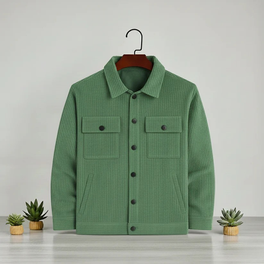 Men's Corduroy Light Weight Jackets - Light Green