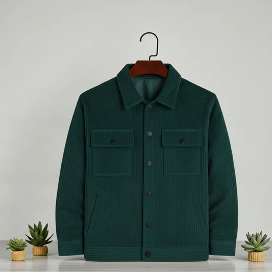Men's Corduroy Light Weight Jackets -Bottle Green