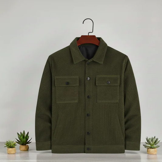Men's Corduroy Light Weight Jackets - Olive
