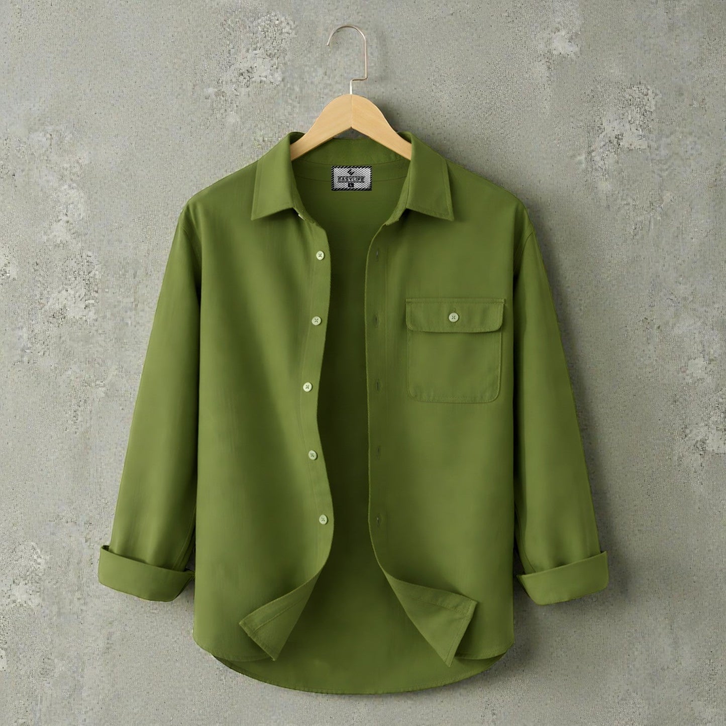 Single Pocket Casual Shirt - Olive