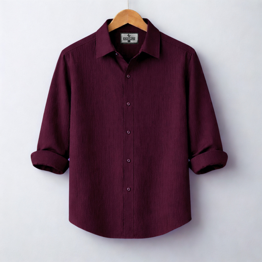 Zafran Full Sleeve Casual Shirt - Wine