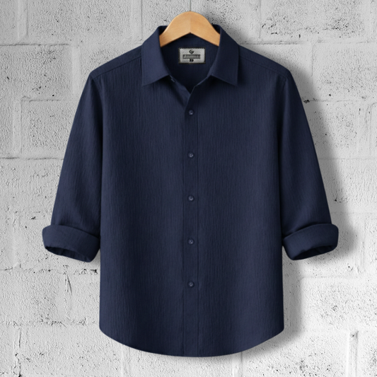 Zafran Full Sleeve Casual Shirt - Navy