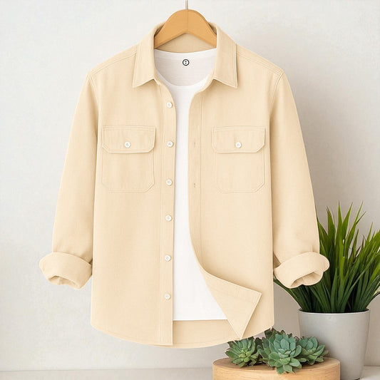 Two Pocket Cream Color Shirt