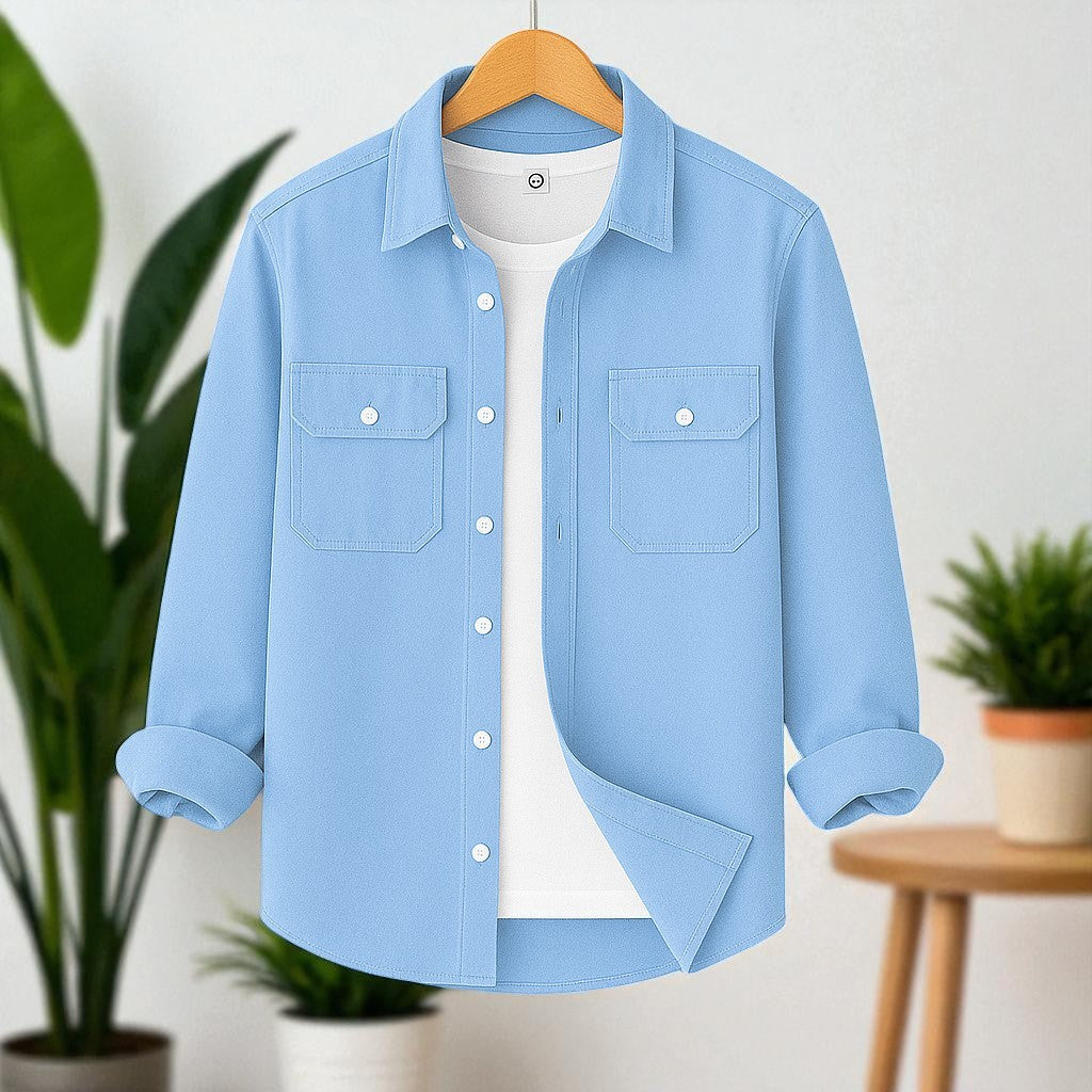 Tow Pocket Lite Sky Color Shirt
