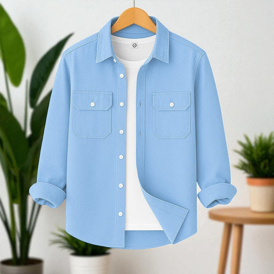 Tow Pocket Lite Sky Color Shirt