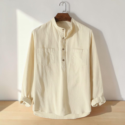 Two Pocket Full Sleeve Katua - Beige